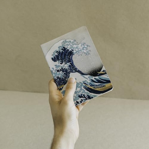 Lot de 3 Carnets Hokusai A6 - Carnet de Notes, Voyage, Recettes, Journal Intime - Design Artistique