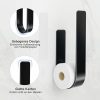 Porte Rouleau Papier Toilette Mural Adhésif Noir - Capacité 3 Rouleaux - Métal Robuste