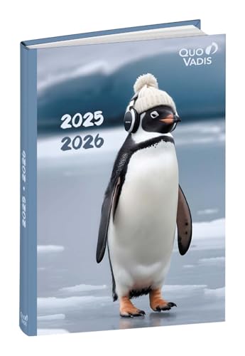 Agenda Scolaire 2025-2026 Quo Vadis : Journalier, Multilingue, Thème Mignons Animaux, 12 Mois