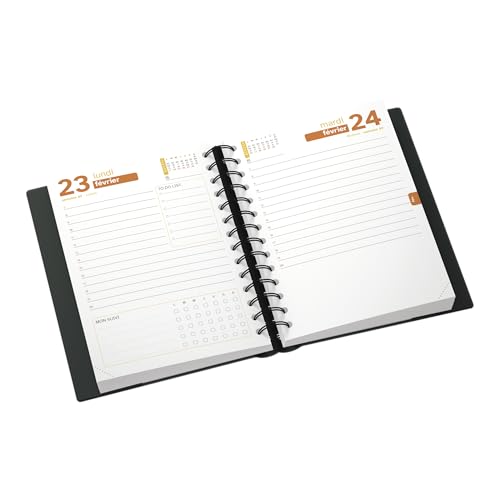 Agenda Scolaire L'Etudiant 2026-2027 - Reliure Intégrale, Journalier 15x21cm, Noir