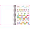 Agenda Scolaire 2025-2026 Dohe COLOUR VIBES Rose - Semainier A5 Bilingue (Espagnol/Anglais) avec Autocollants