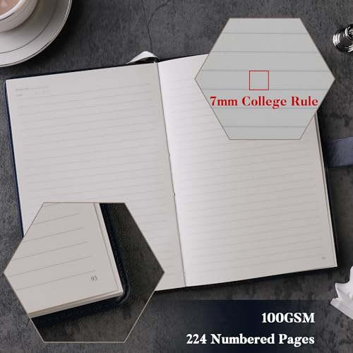 TIEFOSSI Journal Intime Vintage avec Cadenas - Carnet Rechargeable A5, 224 Pages Numérotées