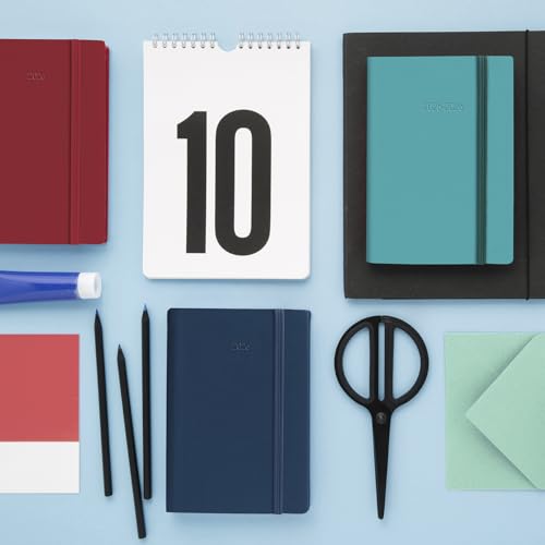 Agenda Quo Vadis 2026 Daily Pocket Silk Bleu - Journalier Multilingue 8.5x13 cm
