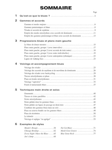 Piano Blues : Méthode Complète pour Débutants et Intermédiaires avec CD et 7 Morceaux Originaux