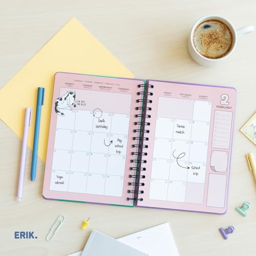 Agenda Scolaire Semainier 2025-2026 Chats A5 - Organisation et Motivation pour Ados