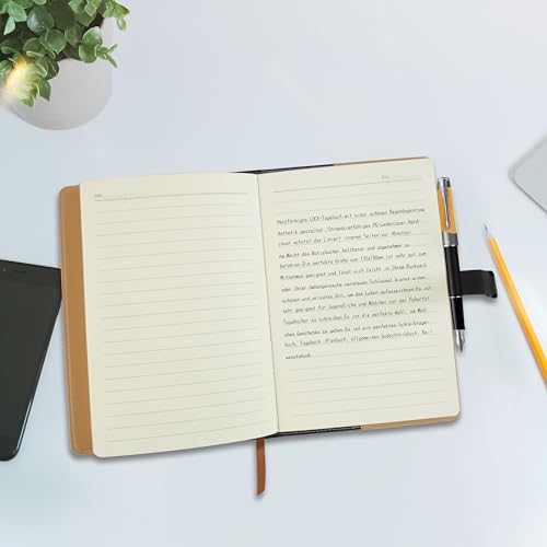 Mlife Cahier A5 Journal Secret avec Cadenas Cœur, 192 Pages 100g/m², Carnet Personnel pour Enfants et Adultes (Noir)