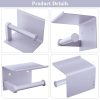 Tindbea Porte-Papier Toilette Mural avec Étagère - Acier Inoxydable SUS 304, Violet Lavande