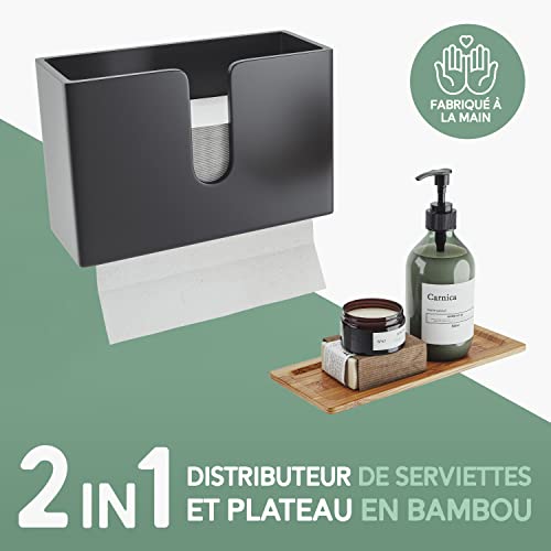 Distributeur Essuie-Mains Mural Design Élégant | Nature Supplies | Rechargeable, Compatible Pliages V/C