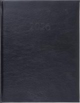 Agenda Semainier de Bureau OBERTHUR LONDON 2026 - Janvier à Décembre - 22 x 28 cm - Visuel Noir - 2 Langues