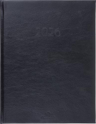 Agenda Semainier de Bureau OBERTHUR LONDON 2026 - Janvier à Décembre - 22 x 28 cm - Visuel Noir - 2 Langues