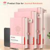 Smarpau Carnet de Notes B5 Ligné, Couverture Rigide Cuir, 320 Pages 100g/m², Journal Intime Rose pour Adultes, Travail, Études, Voyages