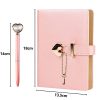 Relota Journal Intime Fille avec Cadenas Cœur - Carnet Secret PU Cuir B6 avec Stylo Diamant et Clé - Idéal Cadeau Fille