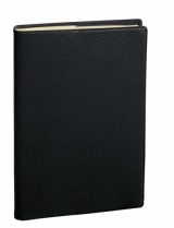 Agenda Quo Vadis Mini 2026 Impala Noir - 2 jours par page, Français, 7x10 cm, Papier Clairefontaine Ivoire