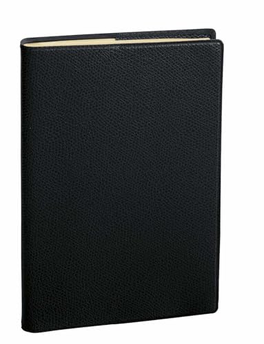 Agenda Quo Vadis Mini 2026 Impala Noir - 2 jours par page, Français, 7x10 cm, Papier Clairefontaine Ivoire