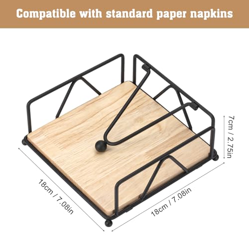 MumdoYAL Porte-Serviettes Noir Design Industriel avec Socle en Bois et Bras Lesté
