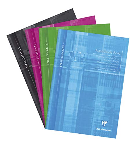 Agenda de Bord Agrafé A4 Clairefontaine 6 Colonnes 72 Pages - Idéal pour le Suivi Scolaire et Professionnel