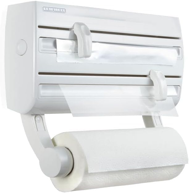 Leifheit Parat F2 ComfortLine : Organisateur Mural Polyvalent pour Rouleaux de Cuisine et Épices