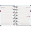 Agenda Scolaire 2025-2026 A6 (12x17 cm) - Page par Jour, Bilingue Espagnol/Anglais, Spirale Double, Élastique, Couverture Rigide, Autocollants - COLOUR VIBES Bleu