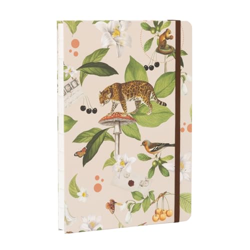 Kokonote Carnet de Notes A5 Jungle Bliss - Bullet Journal, Cahier à Pages Pointillées et Reliure Cousue
