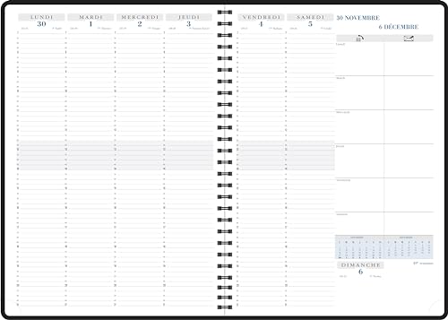 Agenda professionnel Exacompta Consultations 29S Napura 21x29,7cm, Janvier à Décembre 2027, Bleu