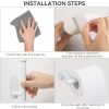 Porte-Papier Toilette Mural en Acier Inoxydable - Installation Facile sans Perçage pour Cuisine et Salle de Bain - Blanc