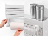 Leifheit Parat F2 ComfortLine : Organisateur Mural Polyvalent pour Rouleaux de Cuisine et Épices
