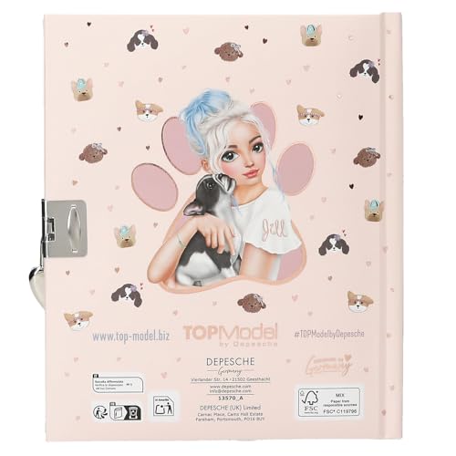 TOPModel Journal Intime à Cadenas Cœur Rose - 192 Pages Illustrées pour Filles