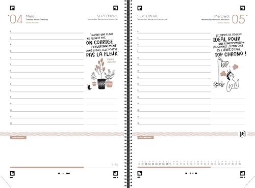 Agenda Oxford Season 12x18cm - 1 Jour par Page, 320 Pages, Septembre 2026 - Septembre 2027