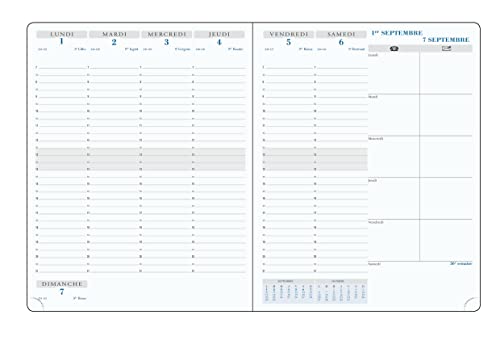 Agenda Semainier de Bureau Exacompta Winner 2026-2027 - Format 21x27 cm