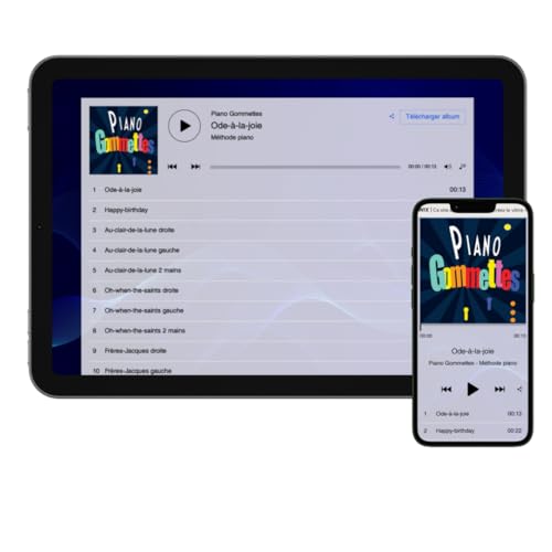 Piano Gommettes : Apprendre le Piano Facilement pour Enfants (5-8 ans) avec Autocollants & Audio