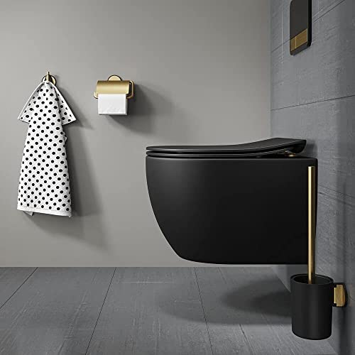 Tiger Tune Porte Papier Toilette Mural Doré - Support Autocollant 3M sans Perçage
