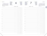 Agenda LECAS Couronne 2026 Journalier 12x17cm Noir Couverture Rigide - Organisation Professionnelle