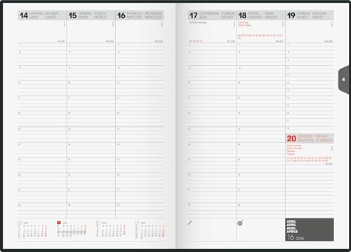 Agenda BRUNNEN 797 2026 - Planification Hebdomadaire, 168x240mm, Bleu