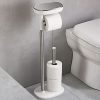 Joseph Joseph EasyStore - Porte-rouleau WC sur Pied avec Étagère Smartphone et Rangement Discret