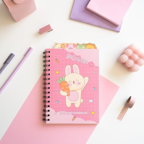 Carnet de Notes Kawaii A5 Spiralé - Journal Intime Créatif et Cadeau Original pour Filles