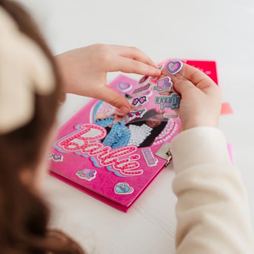 Barbie Journal de peinture diamant Rose Scintillant avec autocollants décoratifs - Journal créatif et interactif