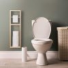 Relaxdays Porte-Papier Toilette en Bois de Noyer - Montage Mural ou sur Pieds - Rangement pour Rouleaux de Rechange - Style Naturel