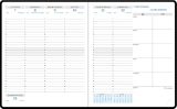 Agenda semainier de bureau Exacompta Horizons 22 Sésame 18 x 22,5 cm, Janvier à Décembre 2026, Coloris Bleu