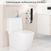 Porte Rouleau Papier Toilette Mural Adhésif Noir - Capacité 3 Rouleaux - Métal Robuste