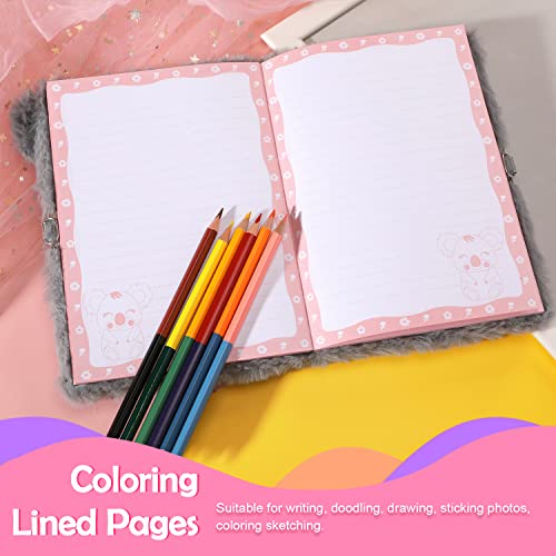 Carnet Koala Peluche Journal Intime 160 Pages avec Cadenas - Cadeau Idéal pour Enfants