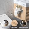 Porte Papier Toilette Mural Auto-Adhésif en Acier Inoxydable avec Étagère - Blanc