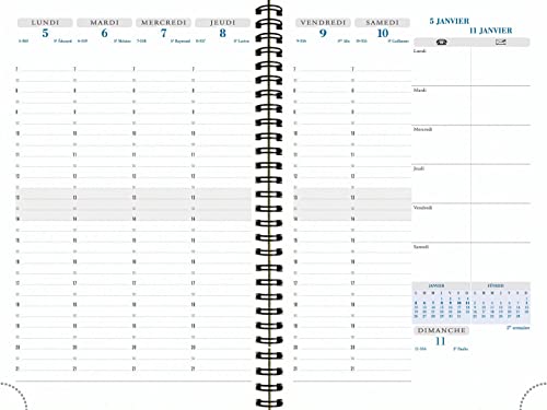 Agenda semainier de bureau Exacompta All in One Horizons 20S Kaa 2026 - Noir