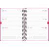 Agenda Scolaire 2025-2026 Dohe COLOUR VIBES Rose - Semainier A5 Bilingue (Espagnol/Anglais) avec Autocollants