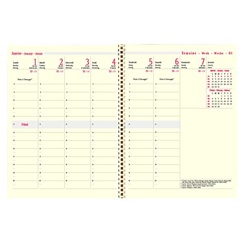 Lot Agenda Civil 2026 Milano 25 S Oberthur Amande Semainier avec Stylo Stylus Touch Blumie