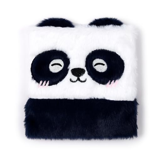 Cahier Panda Fluffy - Couverture Peluche Douce - Idéal pour Notes et Dessins