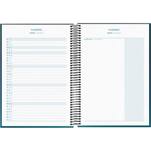 Agenda Scolaire 2025-2026 A5 Jour Page Bilingue (Espagnol/Anglais) - Dohe PRIME Boreal