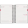 Agenda Scolaire 2025-2026 A6 (12x17 cm) - Page par Jour, Bilingue Espagnol/Anglais, Spirale, Élastique, Couverture Rigide, Autocollants - COLOUR VIBES Noir
