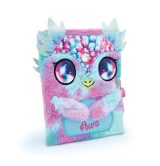 Nebulous Stars 12511 - Journal Intime Peluche Aura Bleu/Rose avec Cadenas Cœur, Design Licorne Adorable