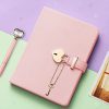 Relota Journal Intime Fille avec Cadenas Cœur - Carnet Secret PU Cuir B6 avec Stylo Diamant et Clé - Idéal Cadeau Fille