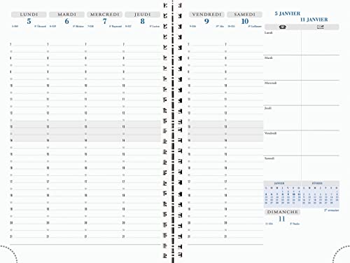Agenda Semainier de Bureau Exacompta SAD 20S Méline 15x21cm - 16 Mois (Sept 2026 - Déc 2027)